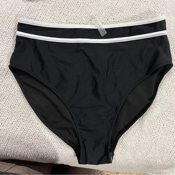 Black and White Women's high waisted Swimwear Set L NWT never - Picture 8 of 10